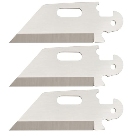 Gsm 2023 Cold Steel Click N Cut 3 Pack Of Utility Plain Edge Blades Fixedadjustable 420J2 Steel CLD-40AP3B